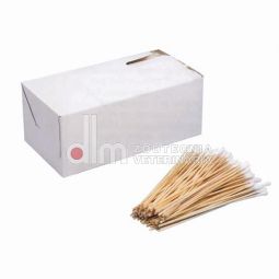 tampone in cotone, stelo in legno
